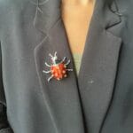 Prendedor Mariquita Roja y Negra
