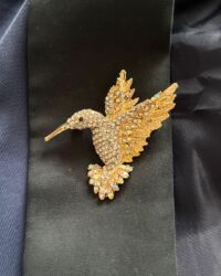 Prendedor Colibrí Dorado